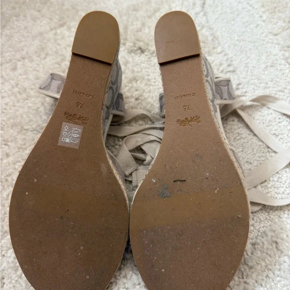 Coach Wedges in Tan - Picture 3 of 3